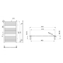 Aqualine DIRECT grzejnik łazienkowy płaski, 990x450, 426 W, srebro strukturalne ILS94E
