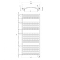 Aqualine ORBIT-E grzejnik elektryczny, łukowy, 600x1320 mm, 600W, biały ILEO36T