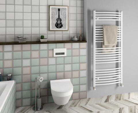 Aqualine ORBIT grzejnik łazienkowy, 450x1322 mm, 572 W, biały ILO34E Aqualine ORBIT grzejnik łazienkowy, 450x1322 mm, 572 W, biały ILO34E