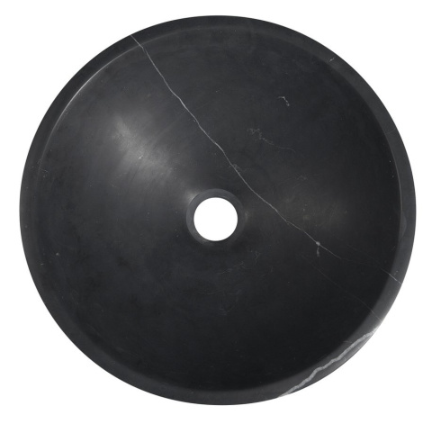 Sapho BLOK umywalka nablatowa kamienna, ∅ 40cm, czarny Marquin, mat 2401-35 Sapho BLOK umywalka nablatowa kamienna, ∅ 40cm, czarny Marquin, mat 2401-35