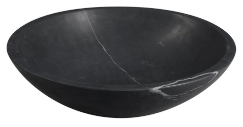 Sapho BLOK umywalka nablatowa kamienna, ∅ 40cm, czarny Marquin, mat 2401-35 Sapho BLOK umywalka nablatowa kamienna, ∅ 40cm, czarny Marquin, mat 2401-35
