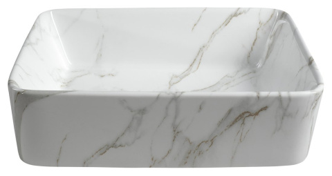 Sapho DALMA umywalka nablatowa ceramiczna 48x13x38 cm, carrara MM517 Sapho DALMA umywalka nablatowa ceramiczna 48x13x38 cm, carrara MM517