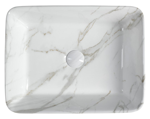 Sapho DALMA umywalka nablatowa ceramiczna 48x13x38 cm, carrara MM517 Sapho DALMA umywalka nablatowa ceramiczna 48x13x38 cm, carrara MM517