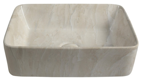 Sapho DALMA umywalka nablatowa ceramiczna 48x13x38 cm, marfil MM527 Sapho DALMA umywalka nablatowa ceramiczna 48x13x38 cm, marfil MM527