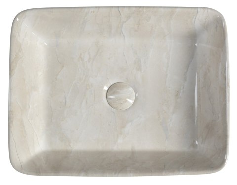 Sapho DALMA umywalka nablatowa ceramiczna 48x13x38 cm, marfil MM527 Sapho DALMA umywalka nablatowa ceramiczna 48x13x38 cm, marfil MM527