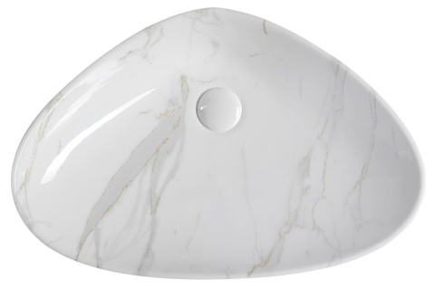 Sapho DALMA umywalka nablatowa ceramiczna 58,5x14x39 cm, carrara MM217 Sapho DALMA umywalka nablatowa ceramiczna 58,5x14x39 cm, carrara MM217