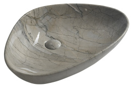 Sapho DALMA umywalka nablatowa ceramiczna 58,5x14x39 cm, grigio MM213