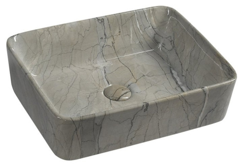 Sapho DALMA umywalka nablatowa ceramiczna 48x13x38 cm, grigio MM513