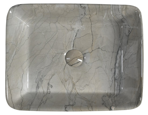 Sapho DALMA umywalka nablatowa ceramiczna 48x13x38 cm, grigio MM513 Sapho DALMA umywalka nablatowa ceramiczna 48x13x38 cm, grigio MM513