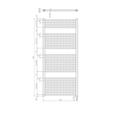 Aqualine DIRECT-E grzejnik elektryczny 450x1320 mm, 400W, biały ILE34T Aqualine DIRECT-E grzejnik elektryczny 450x1320 mm, 400W, biały ILE34T