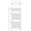 Aqualine ORBIT-E grzejnik elektryczny, łukowy, 450x960 mm, 300W, biały ILEO94T