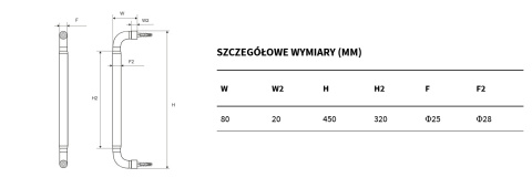 Excellent Hendi Uchwyt łazienkowy prosty DOEX.1845CR Excellent Hendi Uchwyt łazienkowy prosty DOEX.1845CR