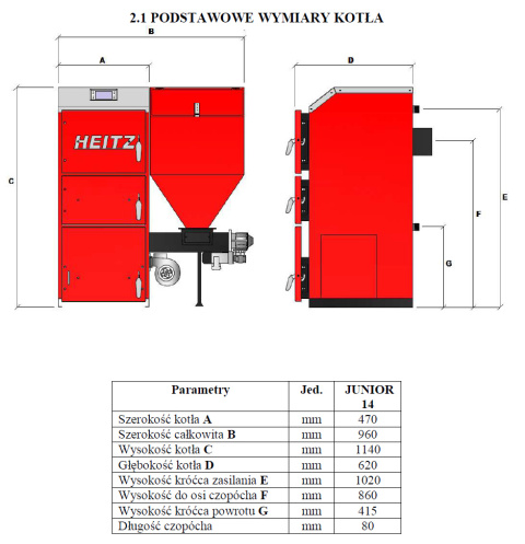 HEITZ JUNIOR STALOWY KOCIOŁ NA PALIWA STAŁE Z AUTOMATYCZNYM PODAWANIEM PALIWA, WĘGIEL EKO - GROSZEK O MOCY 14 kW HEITZ JUNIOR STALOWY KOCIOŁ NA PALIWA STAŁE Z AUTOMATYCZNYM PODAWANIEM PALIWA, WĘGIEL EKO - GROSZEK O MOCY 14 kW