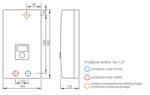 Kospel PPE3 9 kW Przepływowy Podgrzewacz Wody Ze Sterowaniem Elektronicznym Trójfazowy PPE3-09/12/15.LCD.PL Kospel PPE3 9 kW Przepływowy Podgrzewacz Wody Ze Sterowaniem Elektronicznym Trójfazowy PPE3-09/12/15.LCD.PL
