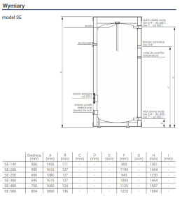 Kospel SE-500 Termo zasobnik pionowy c.w.u SE-500.TERMO.PL