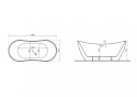 Polimat ABI Wanna wolnostojąca Biały 180 x 80 cm 00039