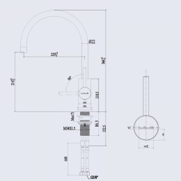 Reginox Spring stal bateria kuchenna R31780