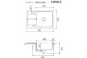 SCHOCK RONDA D-100XL Kolor Croma CRISTALITE+ Zlewozmywak Granitowy 78x50cm