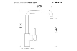 Schock FONOS 538000 Bateria Zlewozmywakowa Kolor Croma