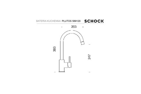 Schock PLUTOS 589120 Bateria Kuchenna Z Wyciąganą Wylewką Kolor Onyx Schock PLUTOS 589120 Bateria Kuchenna Z Wyciąganą Wylewką Kolor Onyx