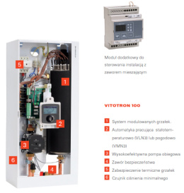 VIESSMANN VITOTRON 100 TYP VMN3 4-8KW KOCIOŁ ELEKTRYCZNY Z NACZYNIEM PRZEPONOWYM STEROWANY ZALEŻNIE OD POGODY Z020839