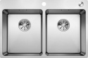 BLANCO ANDANO 340/340-IF/A Zlewozmywak Stal polerowana 74,5x50 korek auto., InFino, PushControl 525248