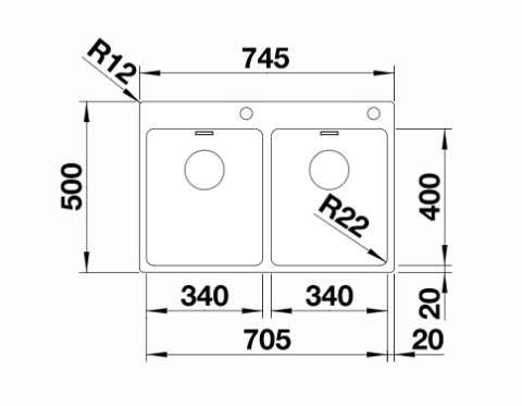 BLANCO ANDANO 340/340-IF/A Zlewozmywak Stal polerowana 74,5x50 korek auto., InFino, PushControl 525248 BLANCO ANDANO 340/340-IF/A Zlewozmywak Stal polerowana 74,5x50 korek auto., InFino, PushControl 525248