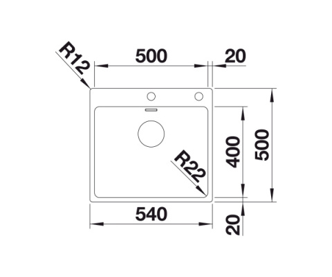 BLANCO ANDANO 500-IF/A Zlewozmywak Stal polerowana 54x50 korek auto., InFino, PushControl 525245 BLANCO ANDANO 500-IF/A Zlewozmywak Stal polerowana 54x50 korek auto., InFino, PushControl 525245