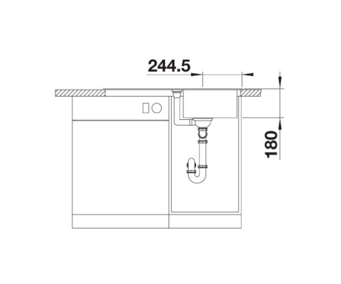 BLANCO FAVUM 45 S Silgranit Zlewozmywak Granitowy Antracyt 86x43,5 odwracalny 524227 BLANCO FAVUM 45 S Silgranit Zlewozmywak Granitowy Antracyt 86x43,5 odwracalny 524227