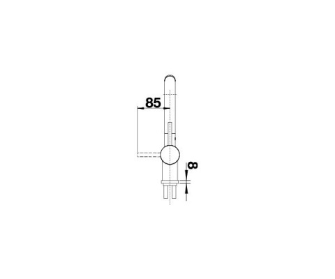 BLANCO LINUS-S Bateria kuchenna z wyciąganą wylewką czarny mat 525807