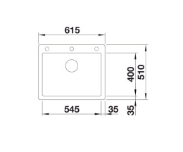 BLANCO PLEON 6 Silgranit Zlewozmywak Granitowy 61,5x51 PuraDur Czarny, InFino 525953