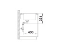BLANCO PLEON 6 Silgranit Zlewozmywak Granitowy 61,5x51 PuraDur Czarny, InFino 525953
