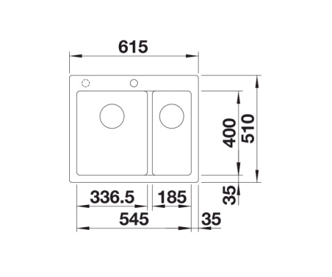 BLANCO PLEON 6 Split Zlewozmywak Granitowy 61,5x51 PuraDur Czarny, lewa, InFino 525955 BLANCO PLEON 6 Split Zlewozmywak Granitowy 61,5x51 PuraDur Czarny, lewa, InFino 525955