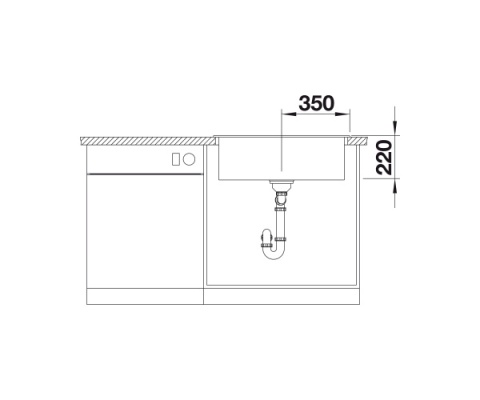 BLANCO PLEON 8 Zlewozmywak Granitowy 70x51 Czarny, InFino 525957
