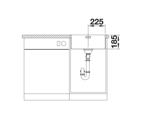 BLANCO SOLIS 450-IF Zlewozmywak Stal szczotkowana 49x44 InFino 526121