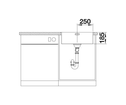 BLANCO SOLIS 500-IF Zlewozmywak Stal szczotkowana 54x44 InFino 526123