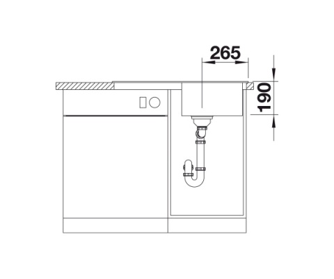 BLANCO SONA 45 S Silgranit PuraDur Zlewozmywak Granitowy Czarny 78x50 odwracalny 525970