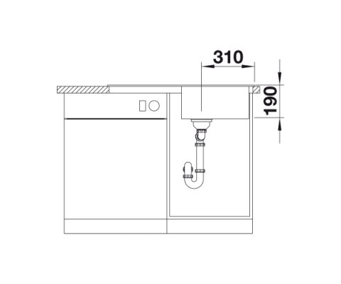 BLANCO SONA 5 S Silgranit Zlewozmywak Granitowy PuraDur Antracyt 86x50 odwracalny 519671
