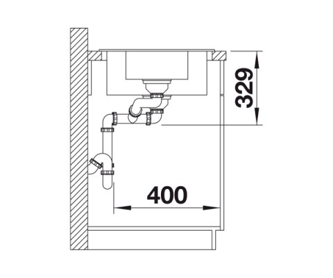 BLANCO SONA 6 S Zlewozmywak Granitowy 100x50 Czarny odwracalny 525975