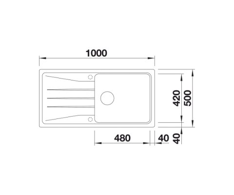 BLANCO SONA XL 6 S Zlewozmywak Granitowy Czarny 100x50 odwracalny 525977