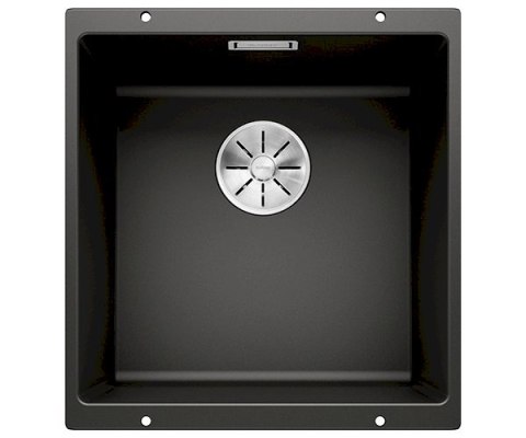 BLANCO SUBLINE 400-U Silgranit Zlewozmywak Granitowy PuraDur Czarny 46x43 InFino 525990