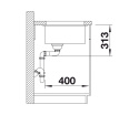 BLANCO SUBLINE 500-U Silgranit PuraDur Czarny InFino 525995