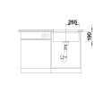 BLANCO SUBLINE 500-U Silgranit PuraDur Czarny InFino 525995