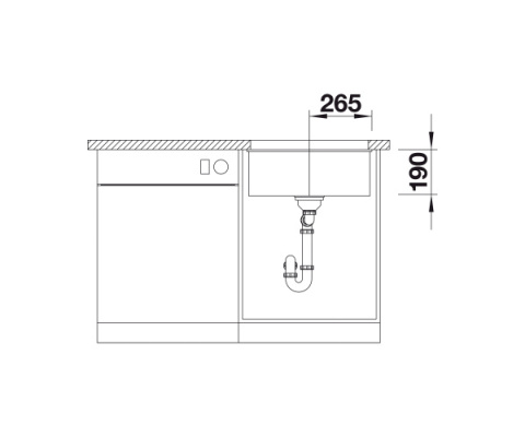 BLANCO SUBLINE 500-U Silgranit PuraDur Czarny InFino 525995