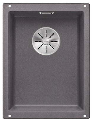BLANCO SUBLINE 320-U zlewozmywak granitowy 46x35 szarość skały z korkiem InFino 523407