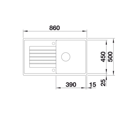 BLANCO ZIA 5 S Silgranit Zlewozmywak Granitowy PuraDur Czarny 86x50 odwracalny 526016