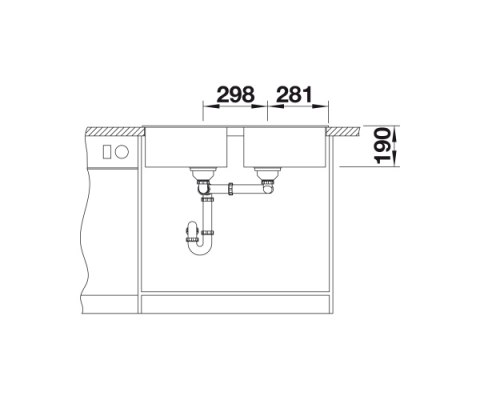 BLANCO ZIA 9 Zlewozmywak Granitowy 86x50 Antracyt 516686