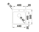 Blanco Solis 400-IF/A zlewozmywak stal szczotkowana 50x40 526119