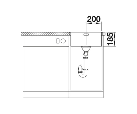 Blanco Solis 400-IF/A zlewozmywak stal szczotkowana 50x40 526119