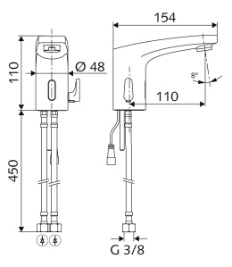 SCHELL MODUS Trend E HD-M Elektroniczna Bateria Umywalkowa 021710699